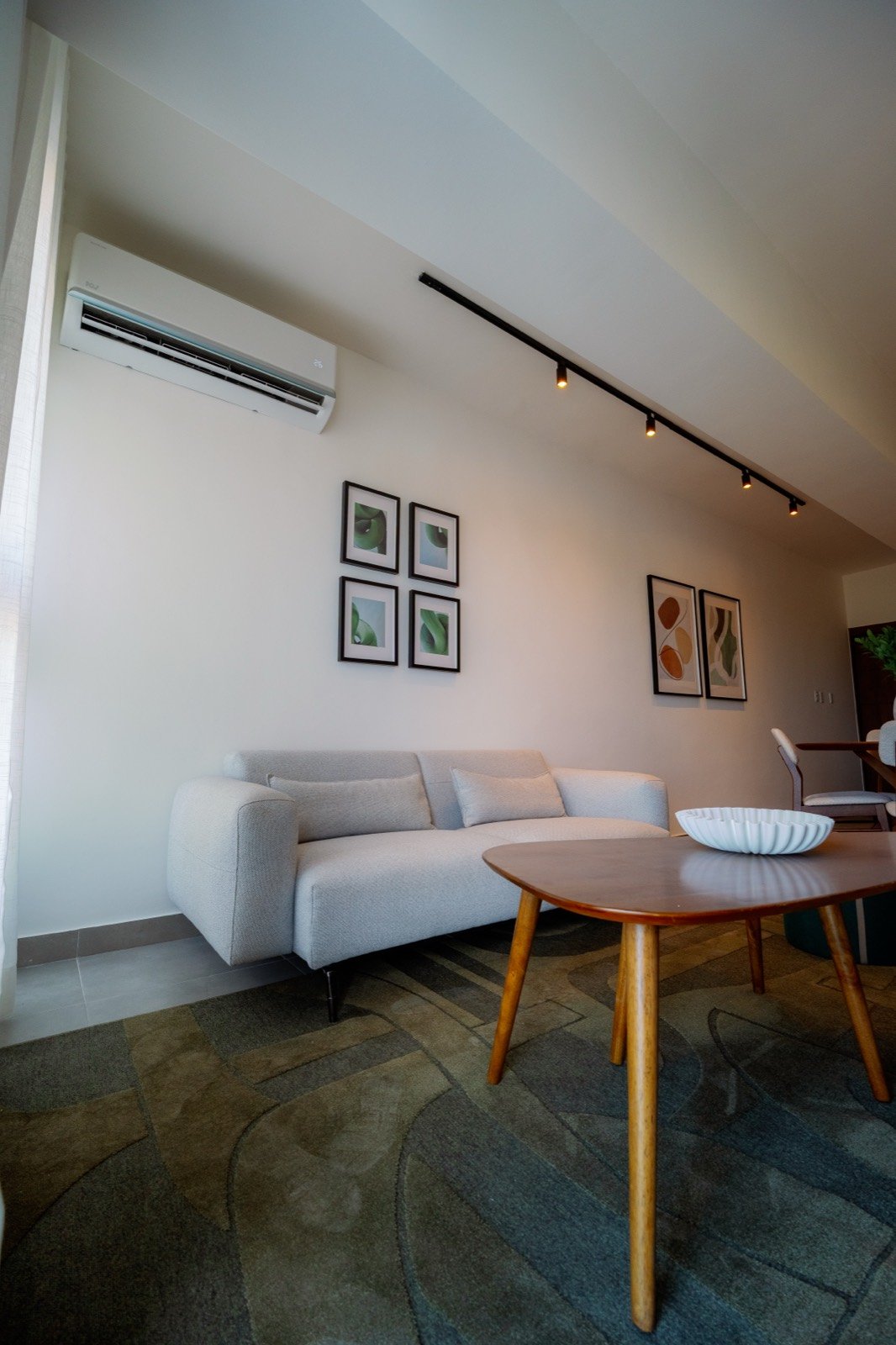 Sala del apartamento modelo de Avia III